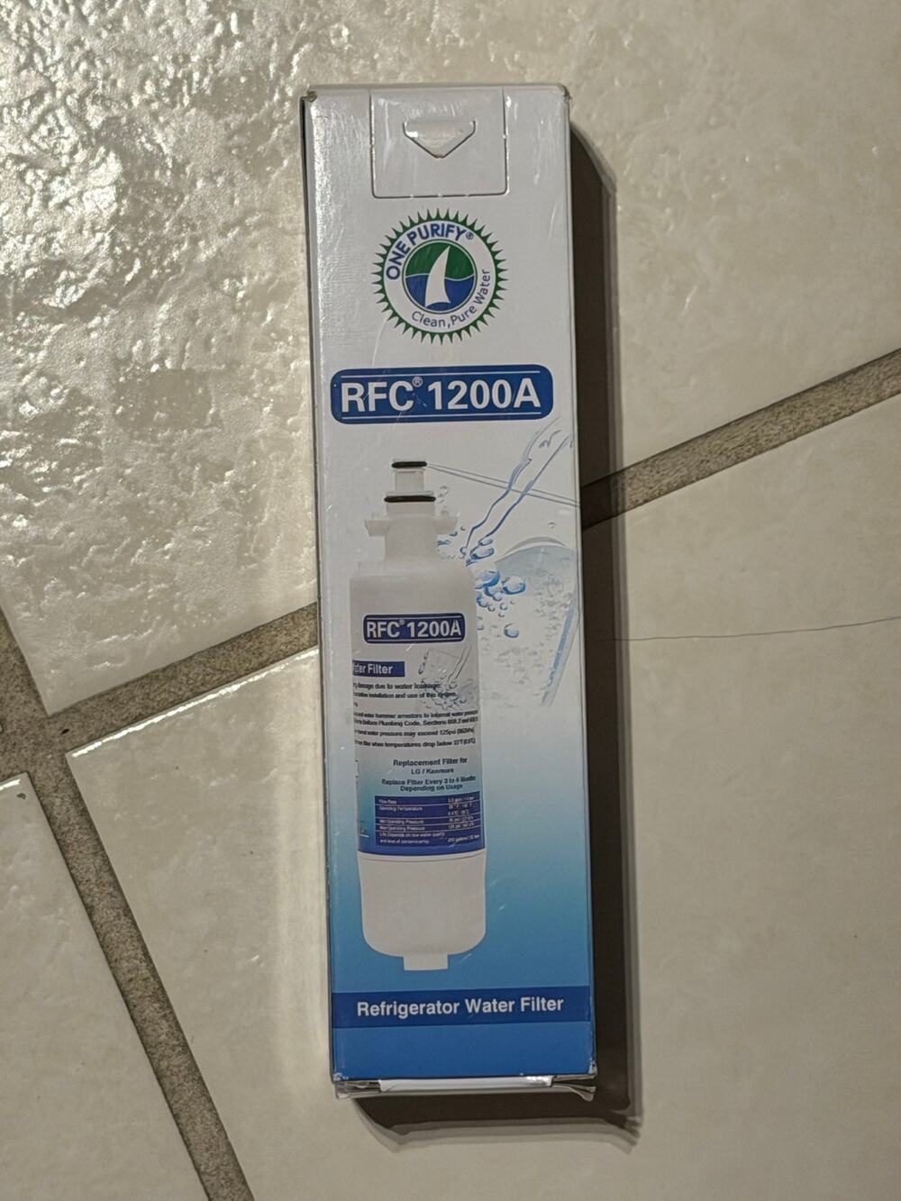 OnePurify RFC1200A Refrigerator Water Filter LG LT700P Kenmore 9690 Boxed